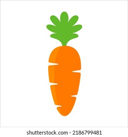 Carrot icon vector illustration flat logo on white background