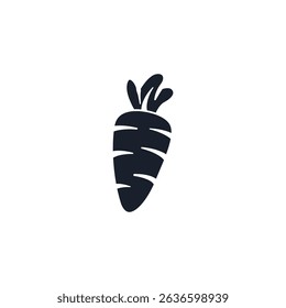 Carrot Icon Vector Illustration. Healthy Vegetable Symbol for Organic Branding, Nutrition, and Farm-Fresh Designs
