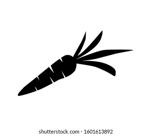 carrot icon vector illustration, isolated on white.