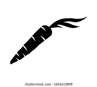 carrot icon vector illustration, isolated on white.
