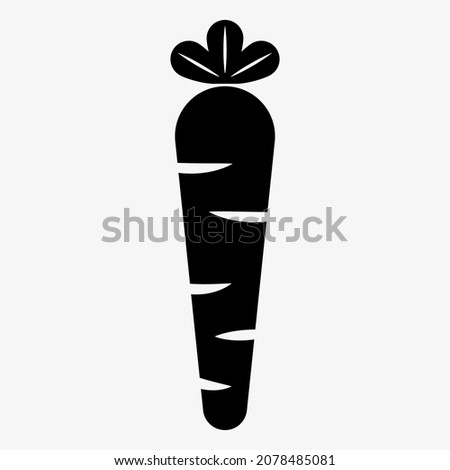 Carrot icon. Vector illustration isolated on white background.