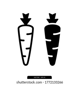  Carrot Icon Vector Illustration Logo Template 