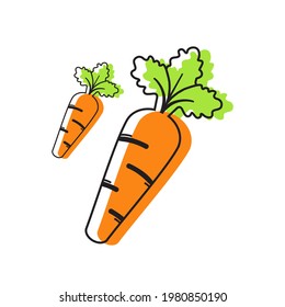 carrot icon, vector illustration on white background
