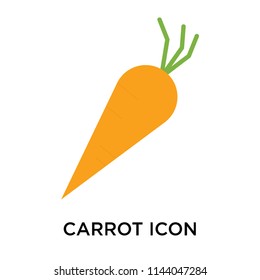 Carrot icon vector isolated on white background for your web and mobile app design, Carrot logo concept
