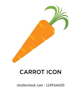 Carrot icon vector isolated on white background for your web and mobile app design, Carrot logo concept