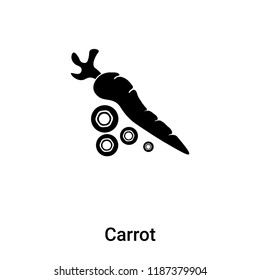 Carrot icon vector isolated on white background, logo concept of Carrot sign on transparent background, filled black symbol