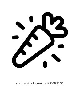 carrot icon. vector line icon for your website, mobile, presentation, and logo design.