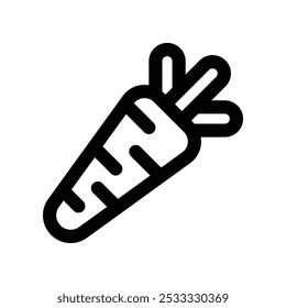 Icono de zanahoria. Icono de línea de Vector para su Sitio web, móvil, presentación y diseño de logotipo.