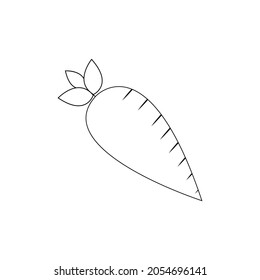 Karottensymbol, Vektorgrafik. Lineares Design für mobiles Konzept und Webdesign