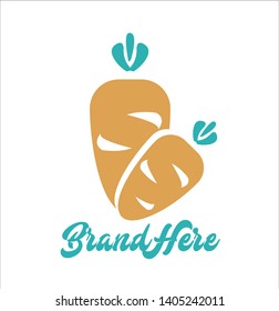 carrot icon vector - logo design template