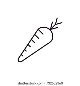 Carrot icon vector logo design illustration