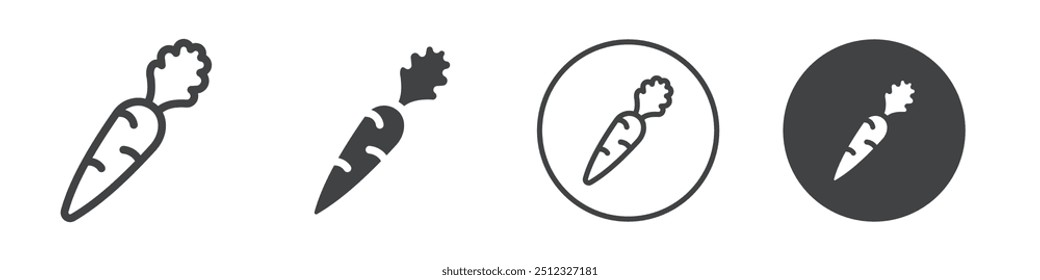 Carrot icon Vector logo outline
