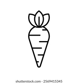 Carrot icon Vector logo outline