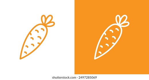Carrot icon vector logo set collection for web app ui