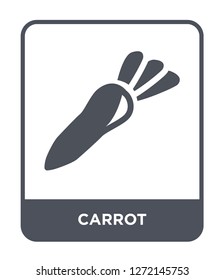 carrot icon vector on white background, carrot trendy filled icons from Fruits and vegetables collection, carrot simple element illustration