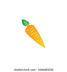 carrot Icon vector sign isolated for graphic and web design. carrot symbol template color editable on white background.