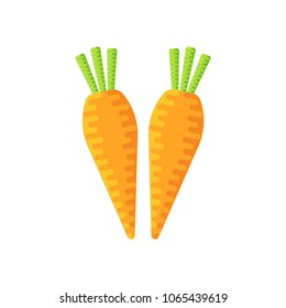 Carrot icon vector. Carrot sign on white background. Carrot icon for web and app