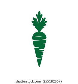 Carrot icon vector silhouette illustration