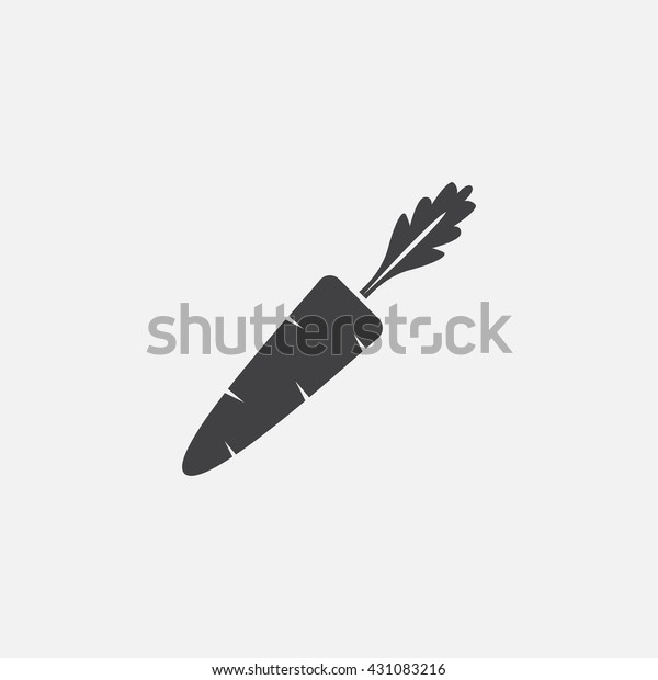 carrot icon vector solid logo illustration stock vector royalty free 431083216 shutterstock