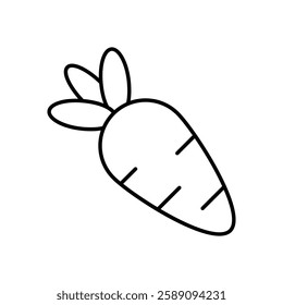 Carrot icon vector stock illustration
