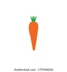 carrot icon vector symbol isolated illustration white background
