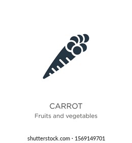 Carrot icon vector. Trendy flat carrot icon from fruits collection isolated on white background. Vector illustration can be used for web and mobile graphic design, logo, eps10