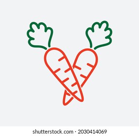 Karottensymbol, Vektorgrafik-Logo-Design