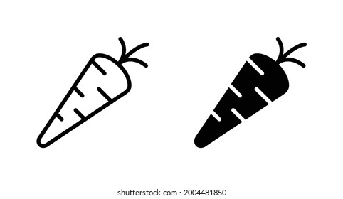Carrot icon vector for web, computer and mobile app
