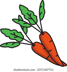 Carrot icon. Vegetable, healthy and organic food theme. Vector illustration