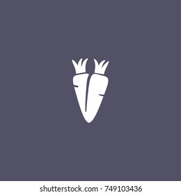 carrot icon. vegetable sign