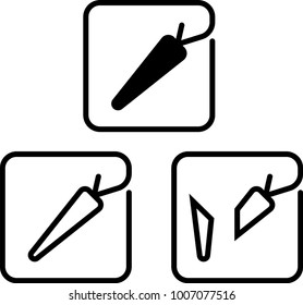 Carrot Icon, Vegetable Icon Vector Art Illustration