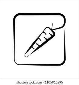 Carrot Icon, Vegetable Icon Vector Art Illustration