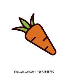 Carrot icon, vegetable vector design templates on white background