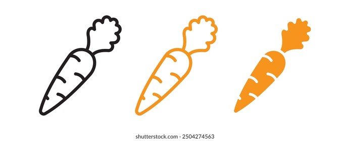 Diseño web de icono de zanahoria en Vector