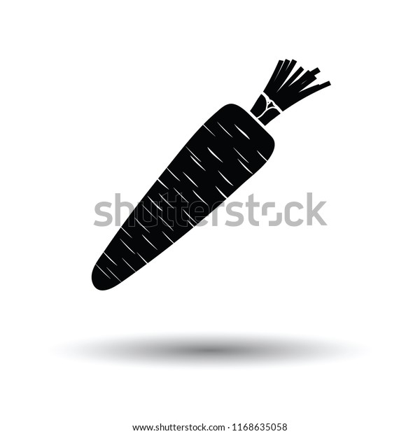 Carrot Icon White Background Shadow Design Stock Vector (Royalty Free ...