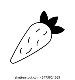 Icono de zanahoria con fondo blanco Vector ilustración de stock