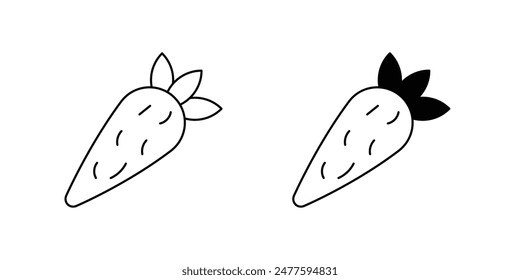 Icono de zanahoria con fondo blanco Vector ilustración de stock