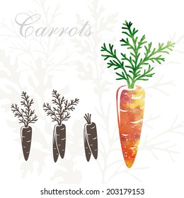 Carrot icons set.