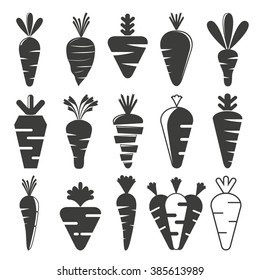 carrot icons set