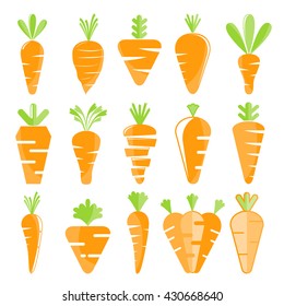 carrot icons set