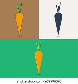Carrot. Carrot icons. Vector Icons.