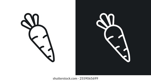 Carrot icons. vector set in black colors