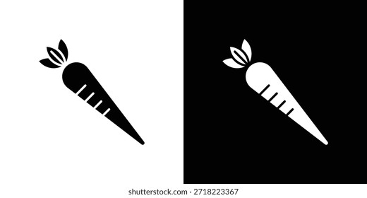 Ícones de cenoura. Pixels de símbolo de ilustração de modelo de vetor perfeitos