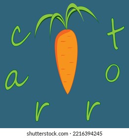 afiche de zanahoria ilustrado simple y elegante
