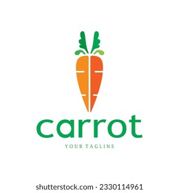 Carrot Illustration Creative Design Carrot Agricultural Product Logo Icon, Carrot Processing, Farmers Market, Vector