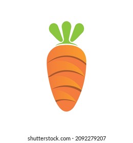 plantilla vectorial de diseño de ilustración de zanahoria