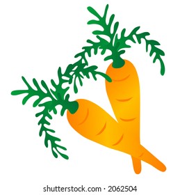 Carrot illustration. Easily editable and scalable EPS format.