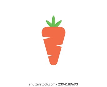Carrot illustration icon with blank background