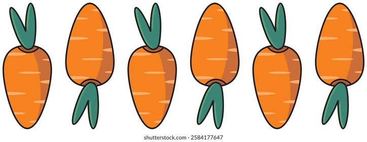 Carrot illustration on white background. Vector illustration