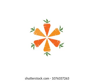 carrot ilustration logo vector template